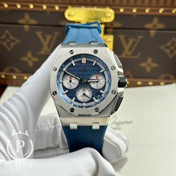 Audemars Piguet Royal Oak Offshore Chronograph 26420TI Titanium Blue Dial Best Replica 43mm