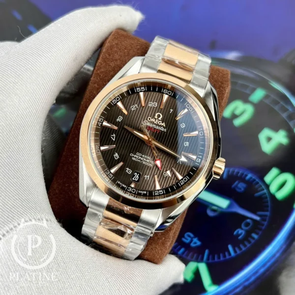 Omega Seamaster Aqua Terra GMT - Two-Tone - Rose Gold - Brown Dial Best Replica VSF 43mm