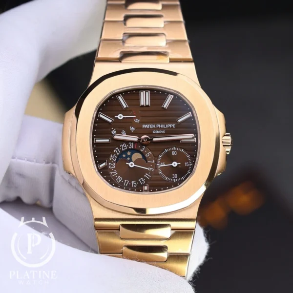 Patek Philippe Nautilus 5712/1R - Chocolate Dial - Rose Gold Best Replica PPF V3 40mm