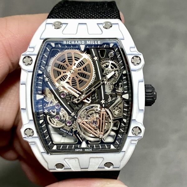 richard-mille-rm27-05 flying-tourbillon-rafael-nadal-carbon-fiber-replica 37.25mm x 47.25mm