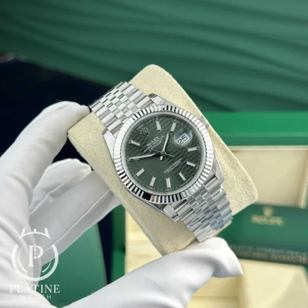 Rolex Datejust-126334-Mint Green Fluted Motif Dial Jubilee Best Quality Replica VSf-41Mm