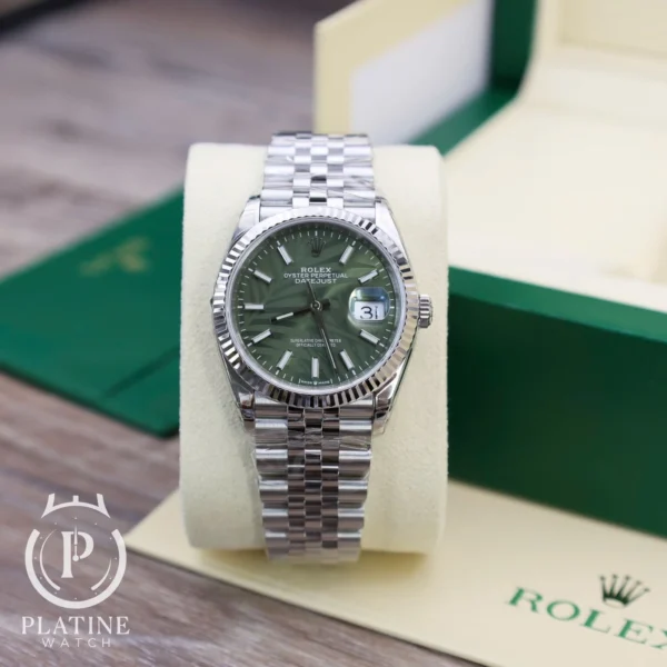 Rolex Datejust-126234-0047-Green Palm Luminous Dial Jubilee Best Replica VSf-36Mm