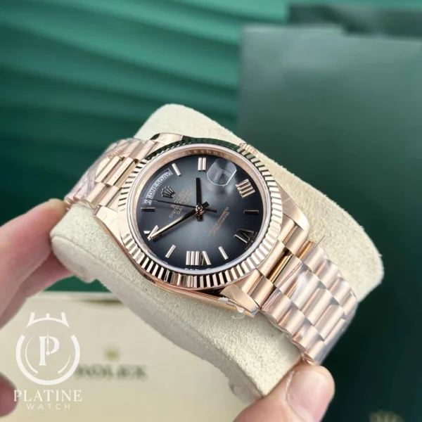Rolex Day-Date Replica 228235 Rose Gold - Slate Ombré Dial - 188g Super Clone 40mm