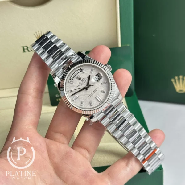 Rolex Day Date-40-Meteorite Baguette Dial-176G Best Replica V3-Gmf-40Mm