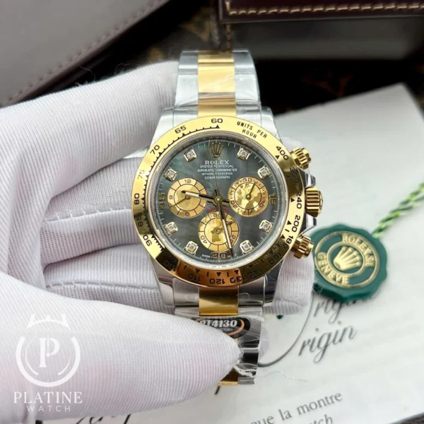 Rolex Daytona-116503-Two Tone Yellow Gold Black Mop Dial Oyster Bracelet-11-Replica