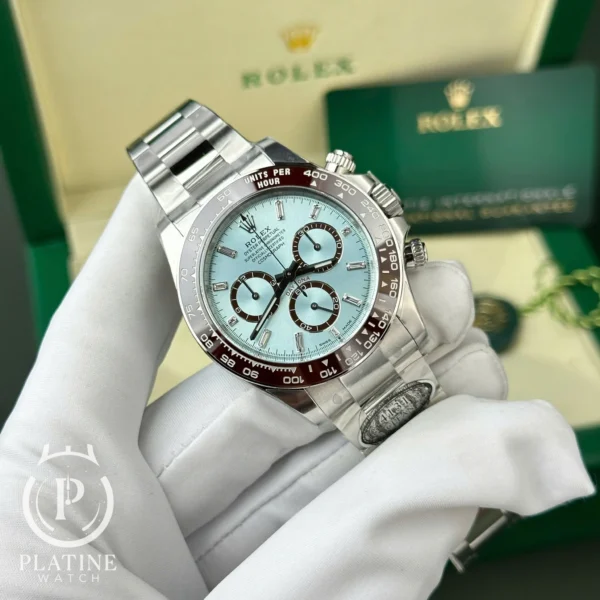 Rolex Daytona 126506 Platinum Iced Blue Diamond Set Dial Best Edition Replica