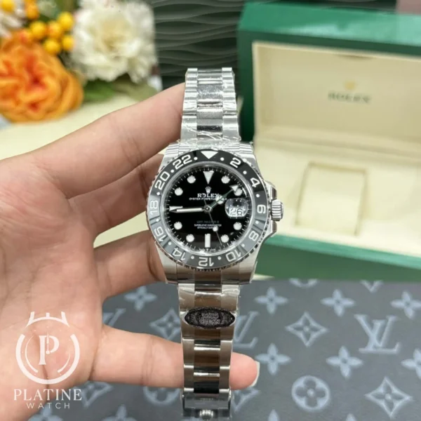 Rolex GMT Master II-126710Grnr Bruce Wayne Black Dial Black Grey Ceramic Bezel Oyster Bracelet Best Replica Clean Factory-40Mm