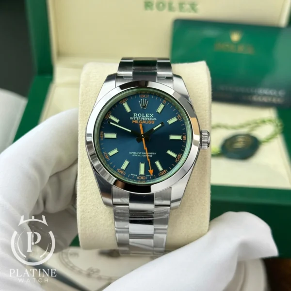 Rolex Milgauss 116400 1:1 Best Edition Blue Dial on Bracelet