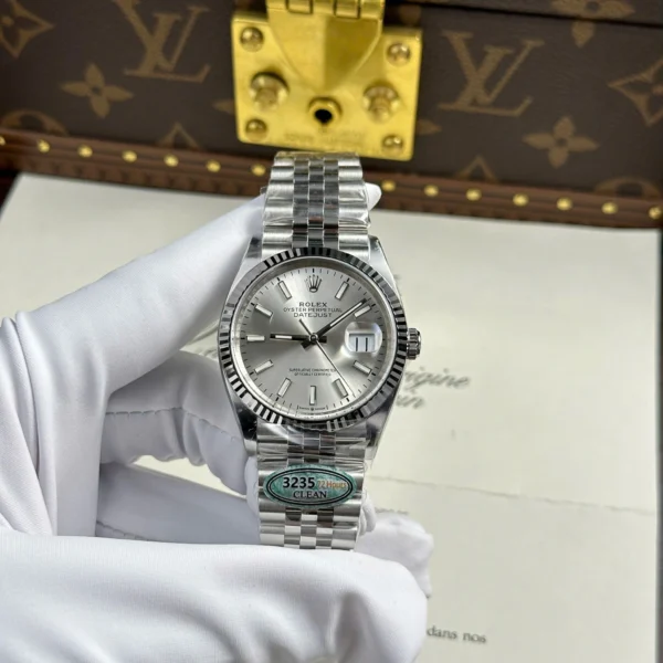 Rolex Datejust Silver Luminous Dial Jubilee Bracelet